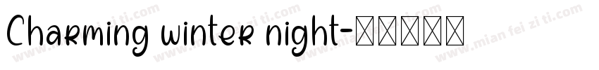 Charming winter night字体转换